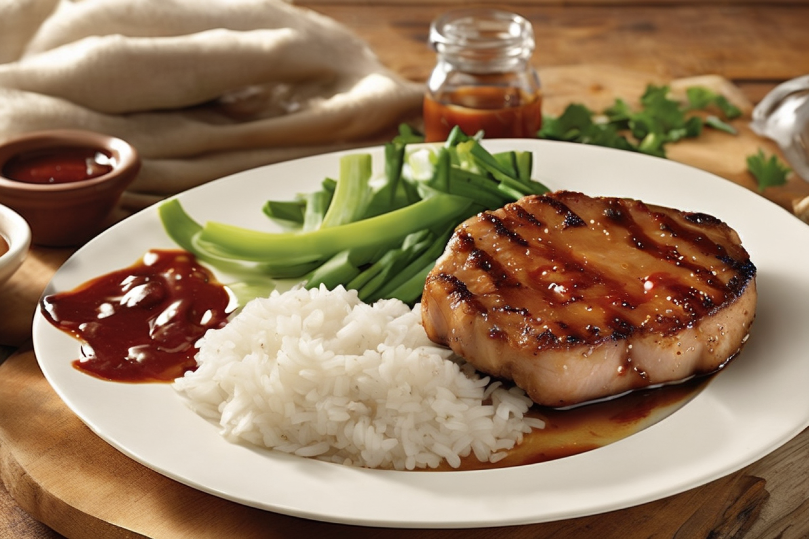 Garlic-Infused Sweet and Savory Pork Chops