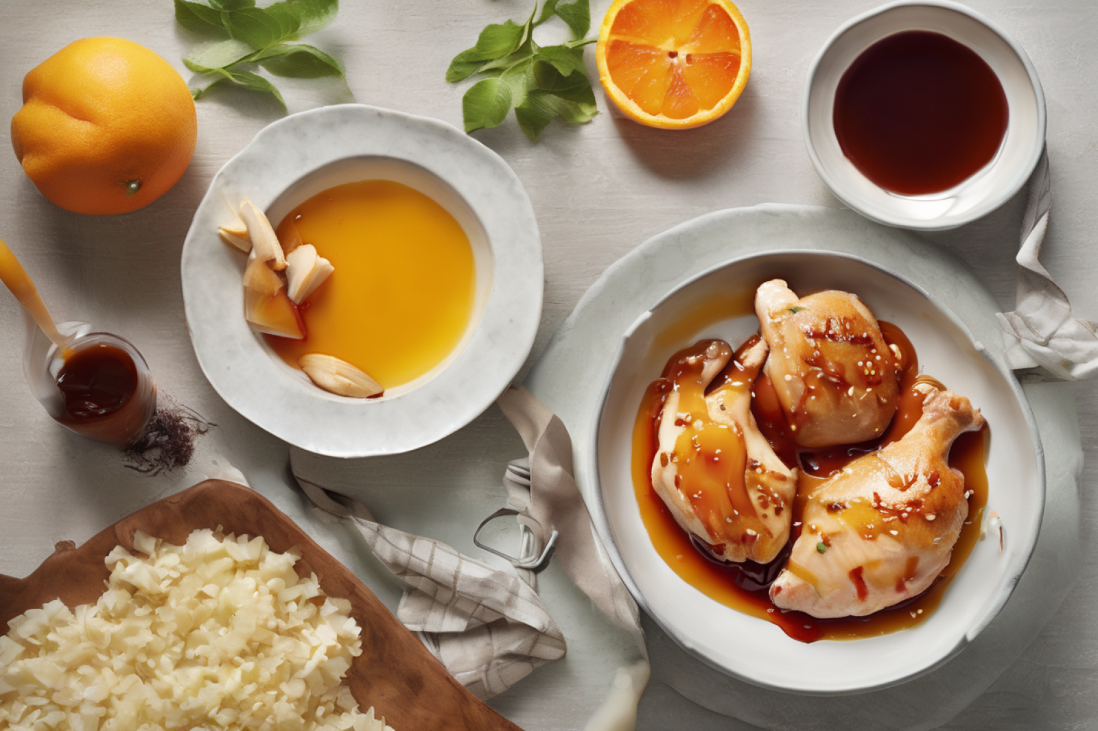 Citrusy Chicken Delight with Nectarine Garnish