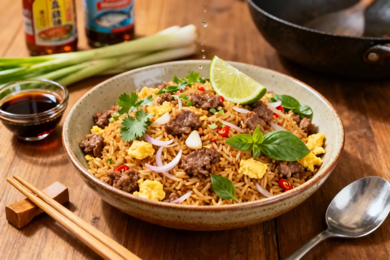Savory Thai Beef Fried Rice