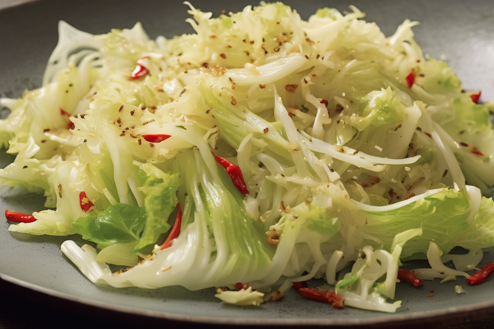 Sautéed Cabbage with Garlic and Ginger