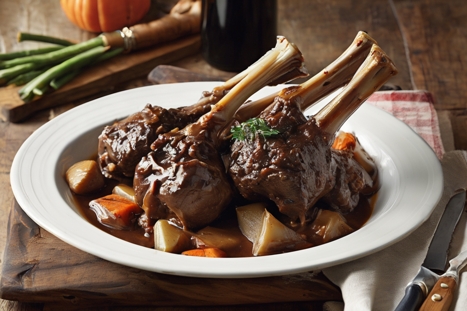 Stout-Braised Lamb Shanks