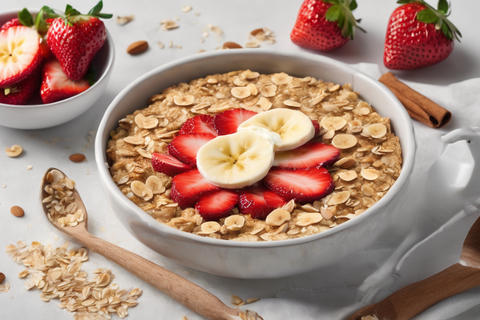 Strawberry Banana Baked Oats