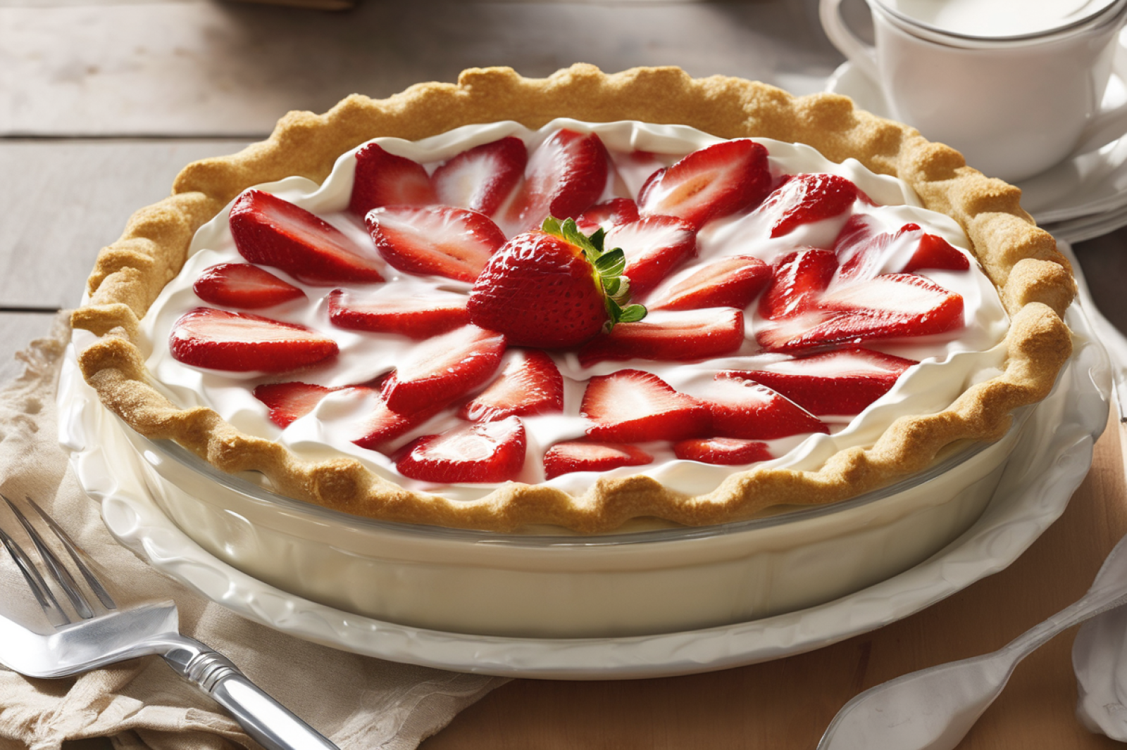 Strawberry Creamy Delight Pie