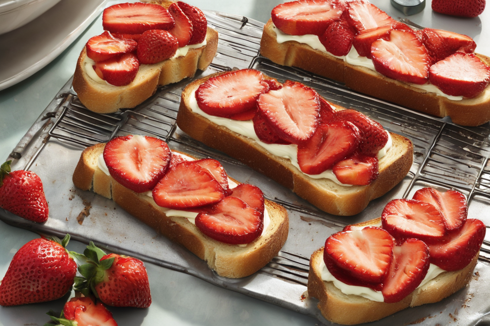 Broiled Strawberry Delight Toast