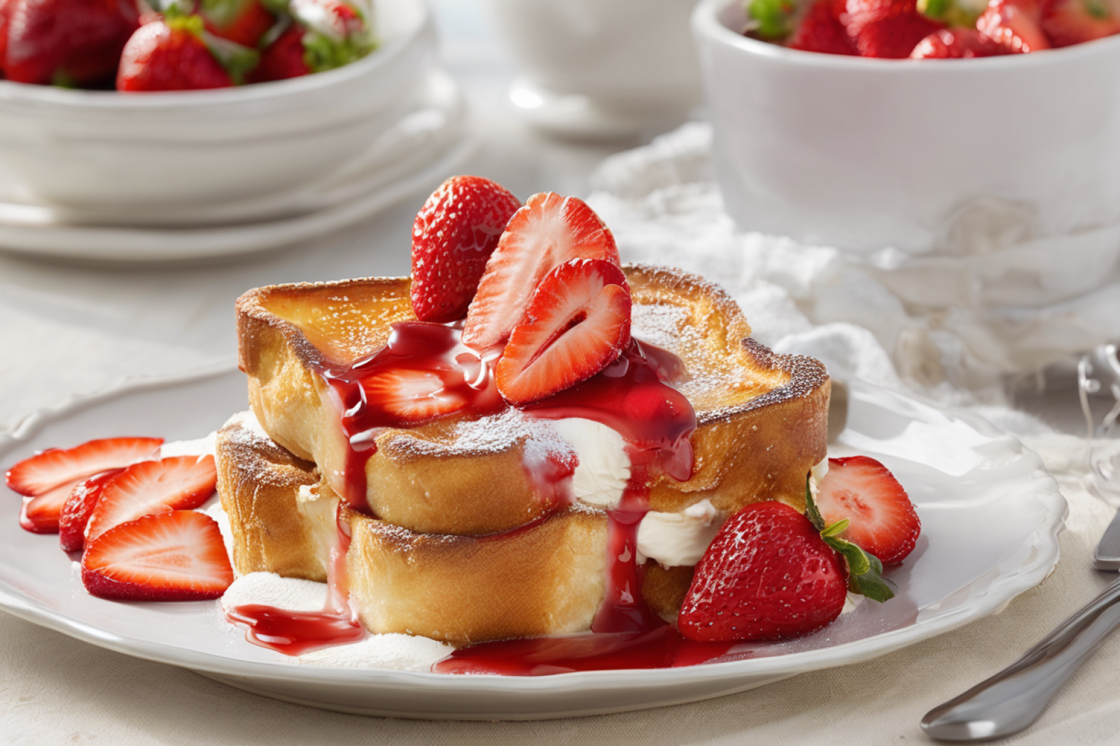 Strawberry Cheesecake French Toast Delight