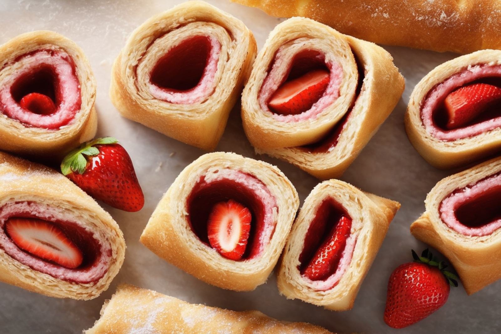 Sweet Strawberry Churro Rolls