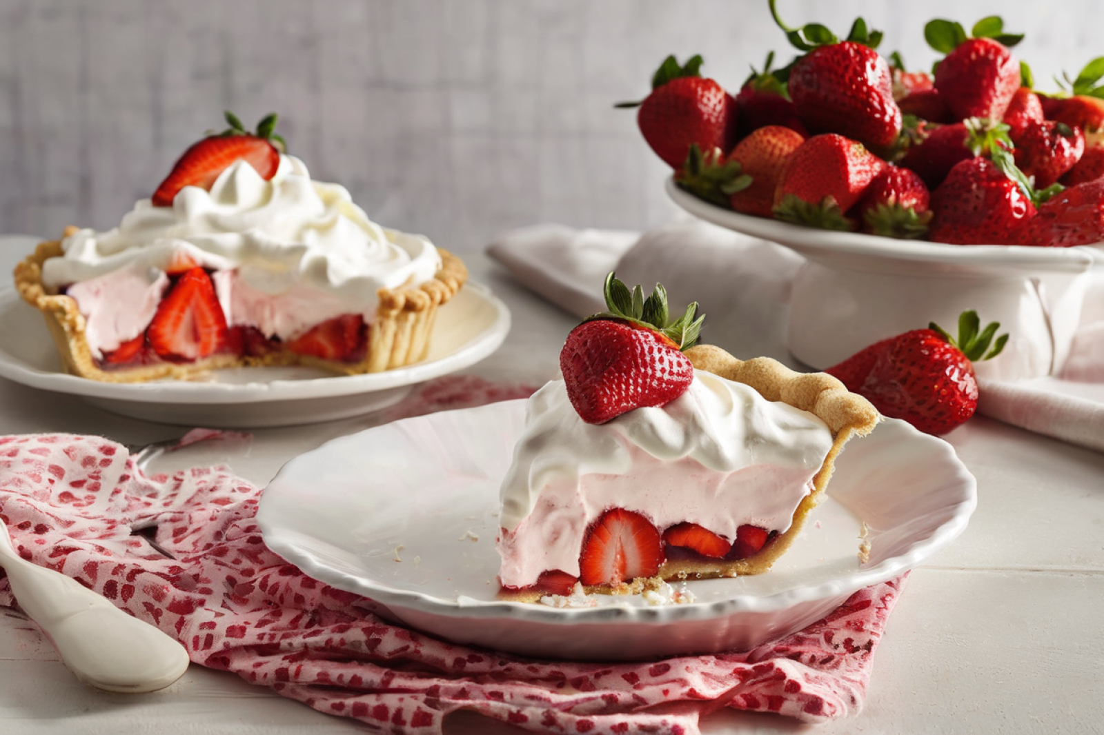 Strawberry Bliss Cream Pie