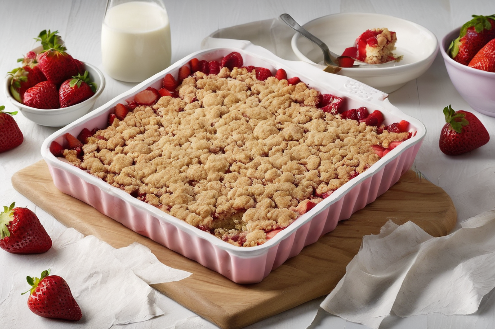 Strawberry Crumble Cake