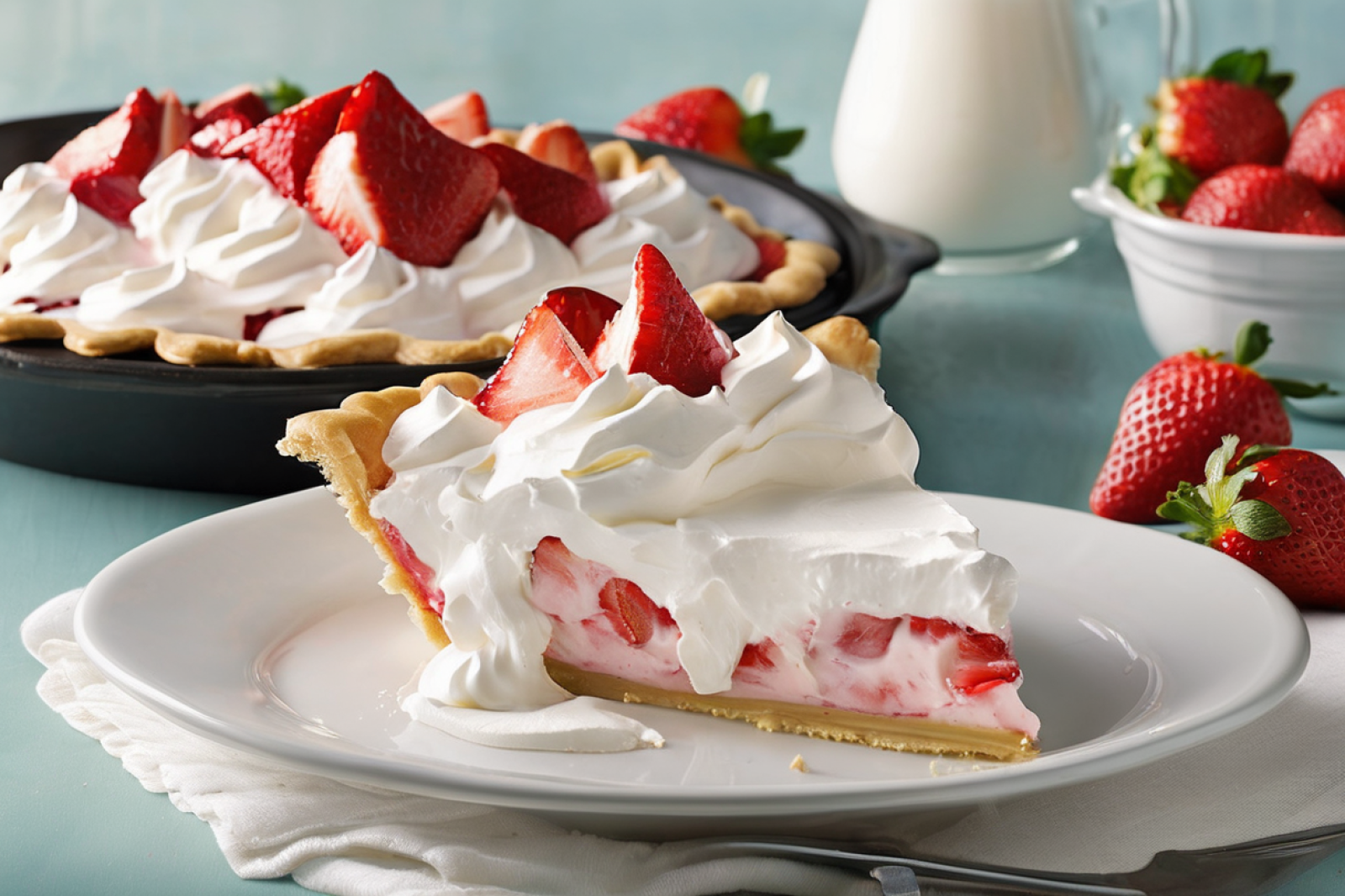 Creamy Strawberry Delight Pie