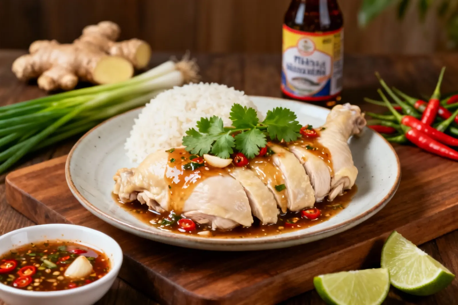 Coconut Ginger Steamed Chicken