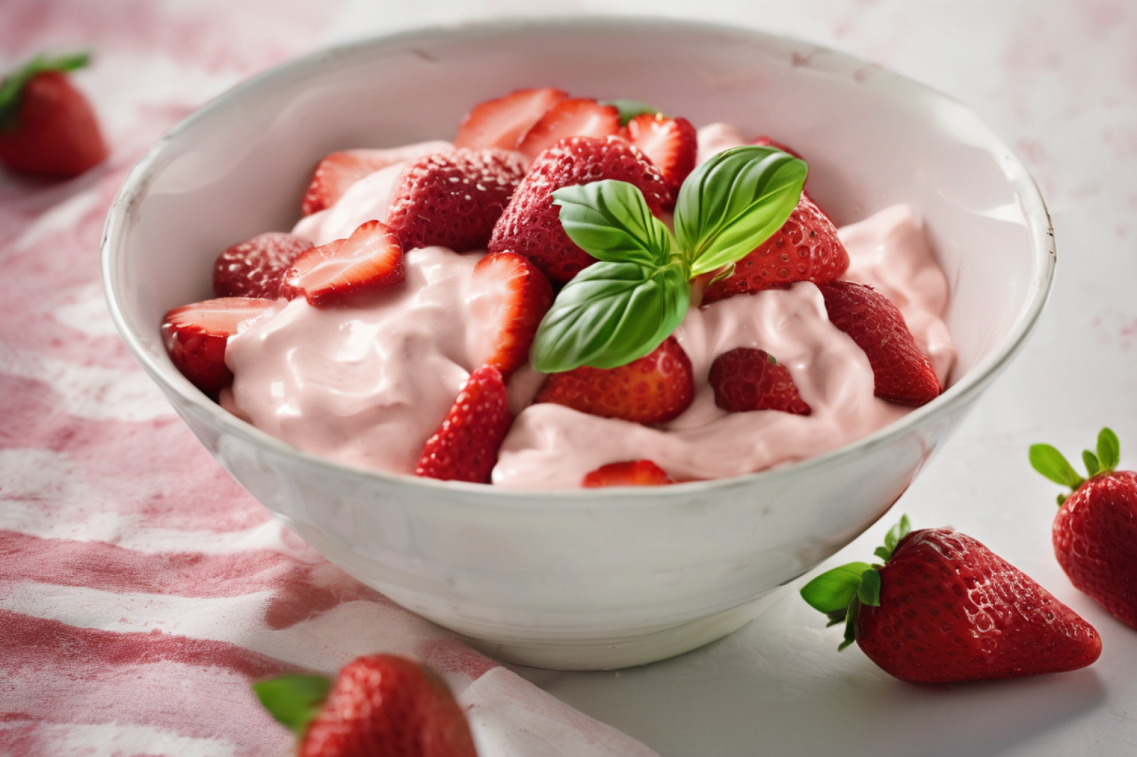 Strawberry Basil Cream Delight