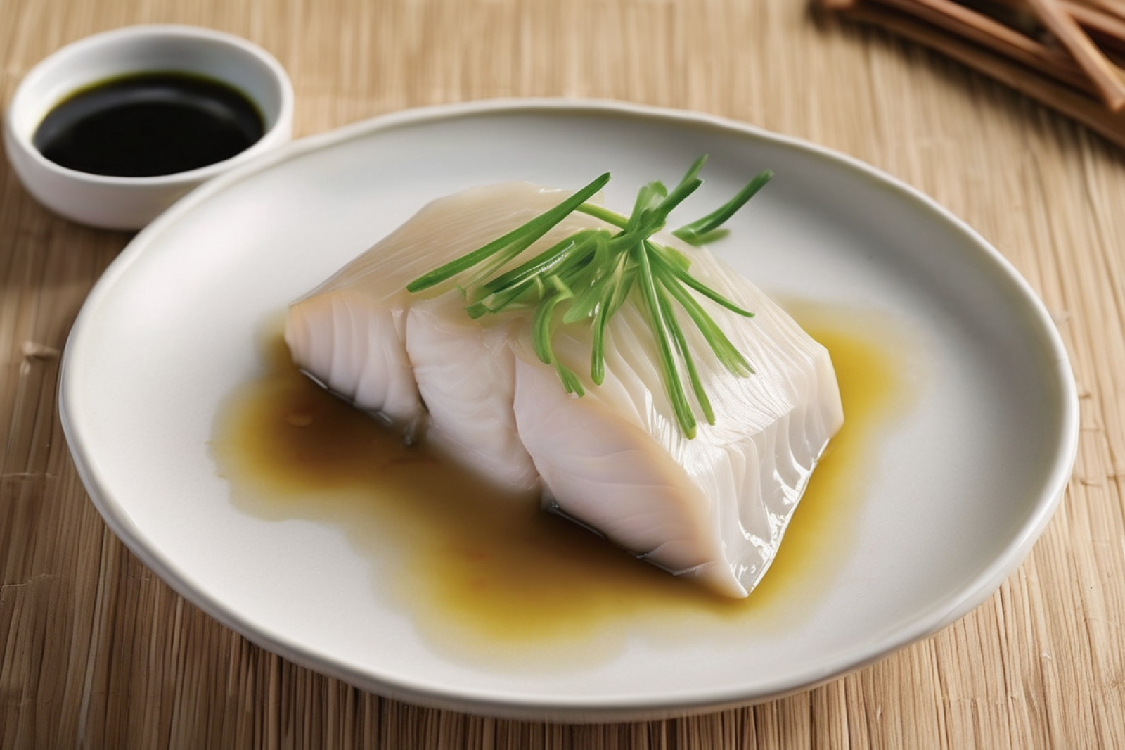 Steamed Halibut with Ginger Essence