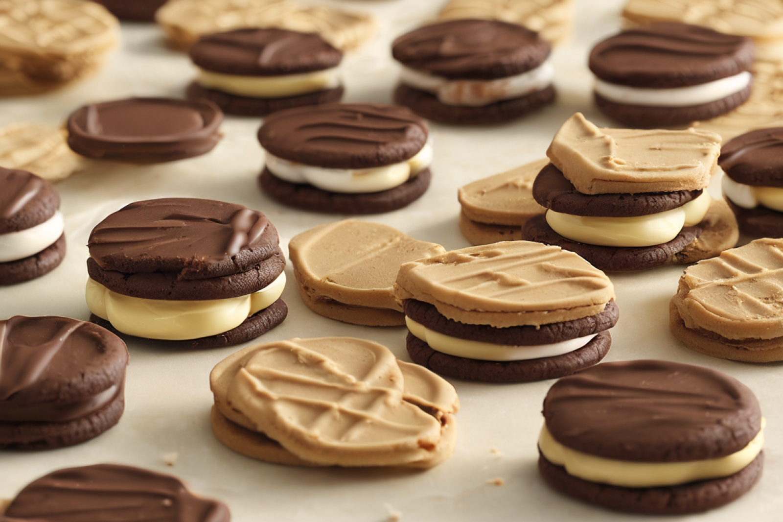 Peanut Butter Cream-Filled Chocolate Sandwich Cookies