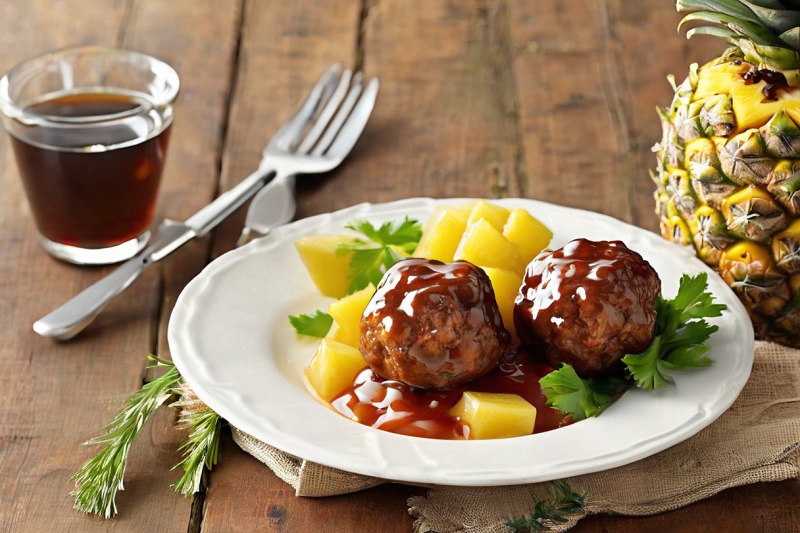 Tangy Pineapple-Glazed Meatballs