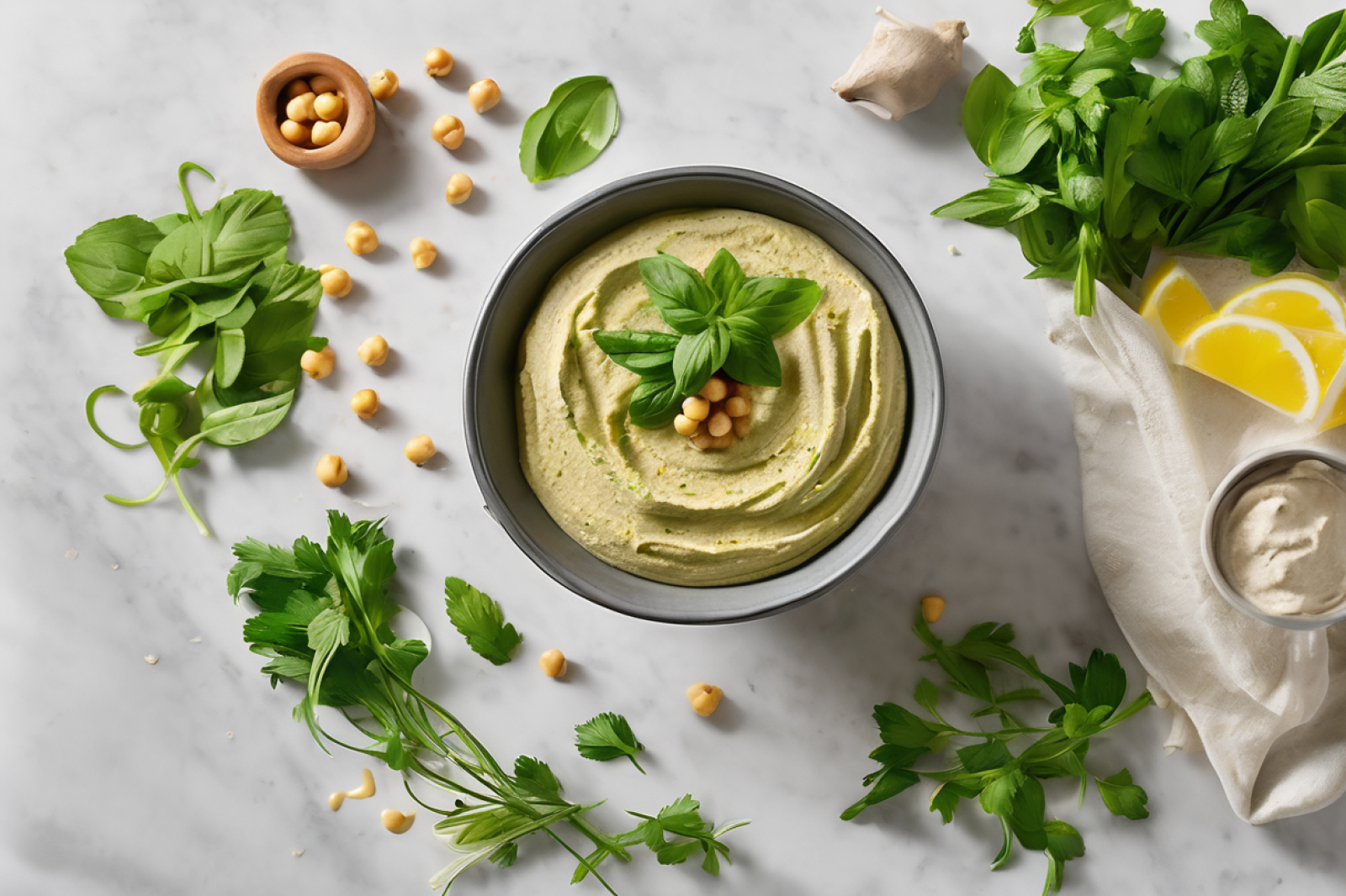 Garden Fresh Herb Hummus