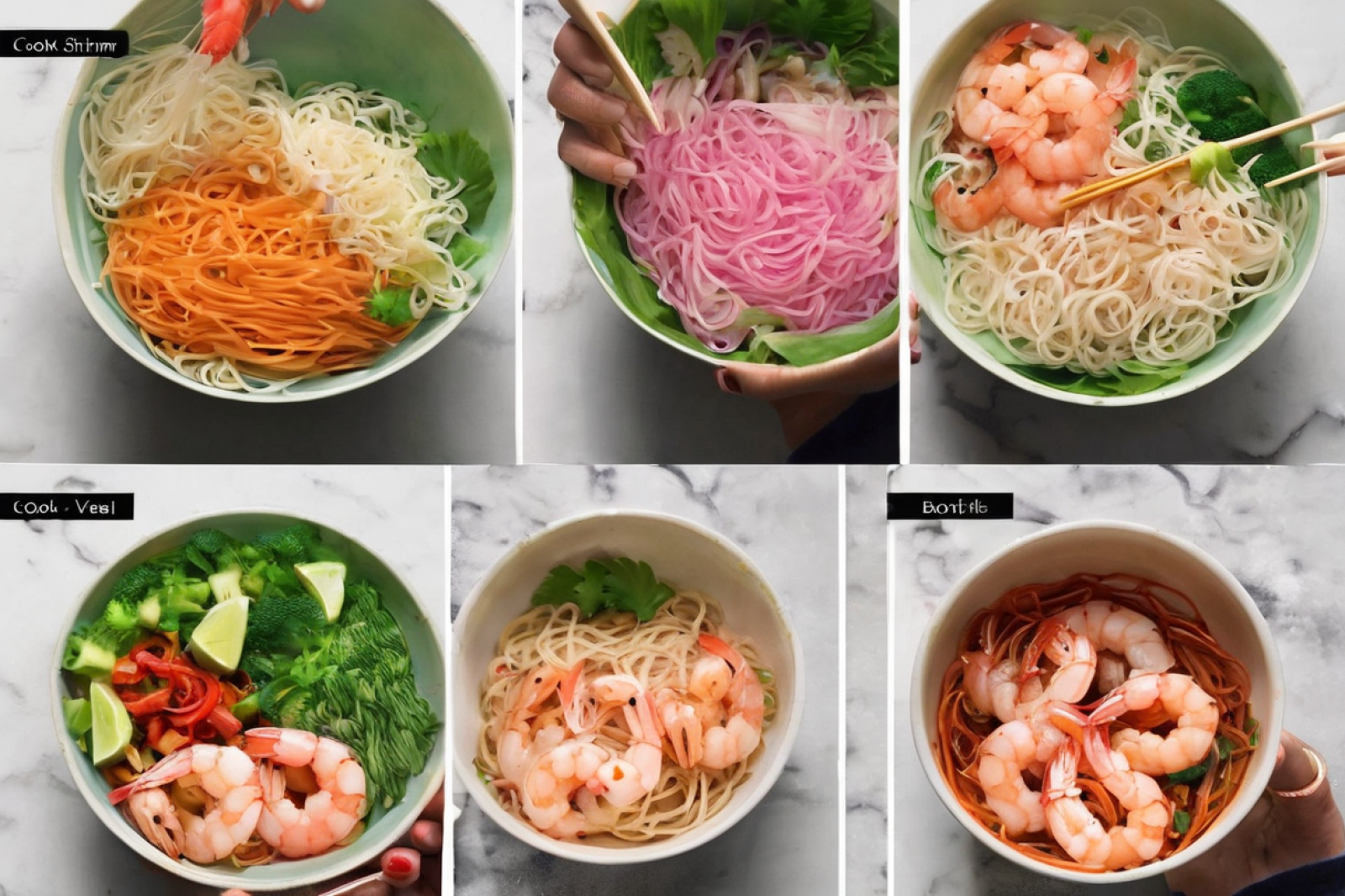 Colorful Shrimp Vermicelli Bowl