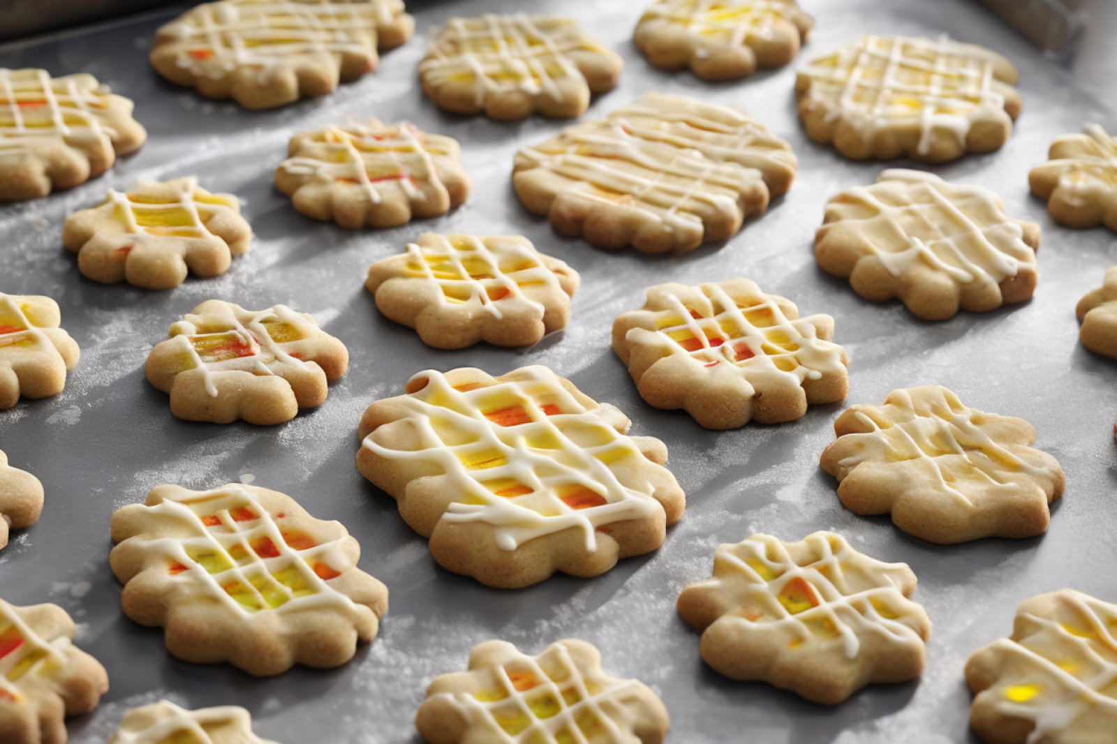 Vibrant Windowpane Cookies
