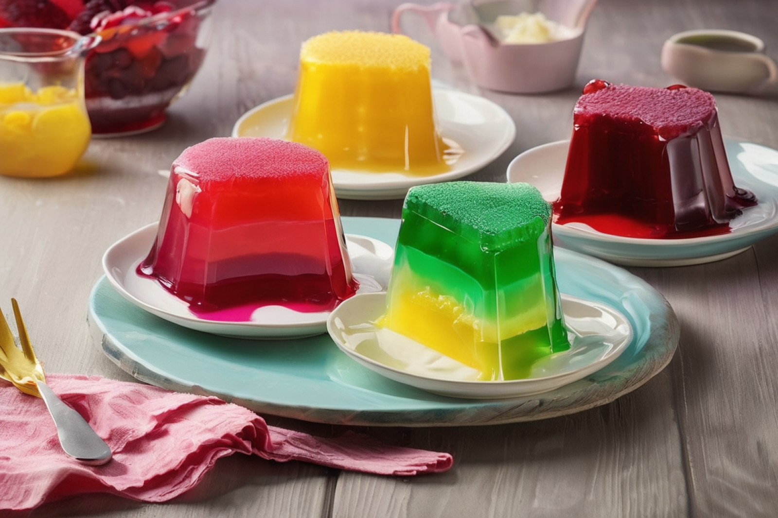Vibrant Gelatin Layer Cake