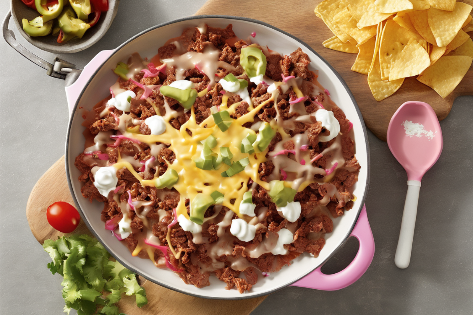 Cheesy Beef Nacho Delight