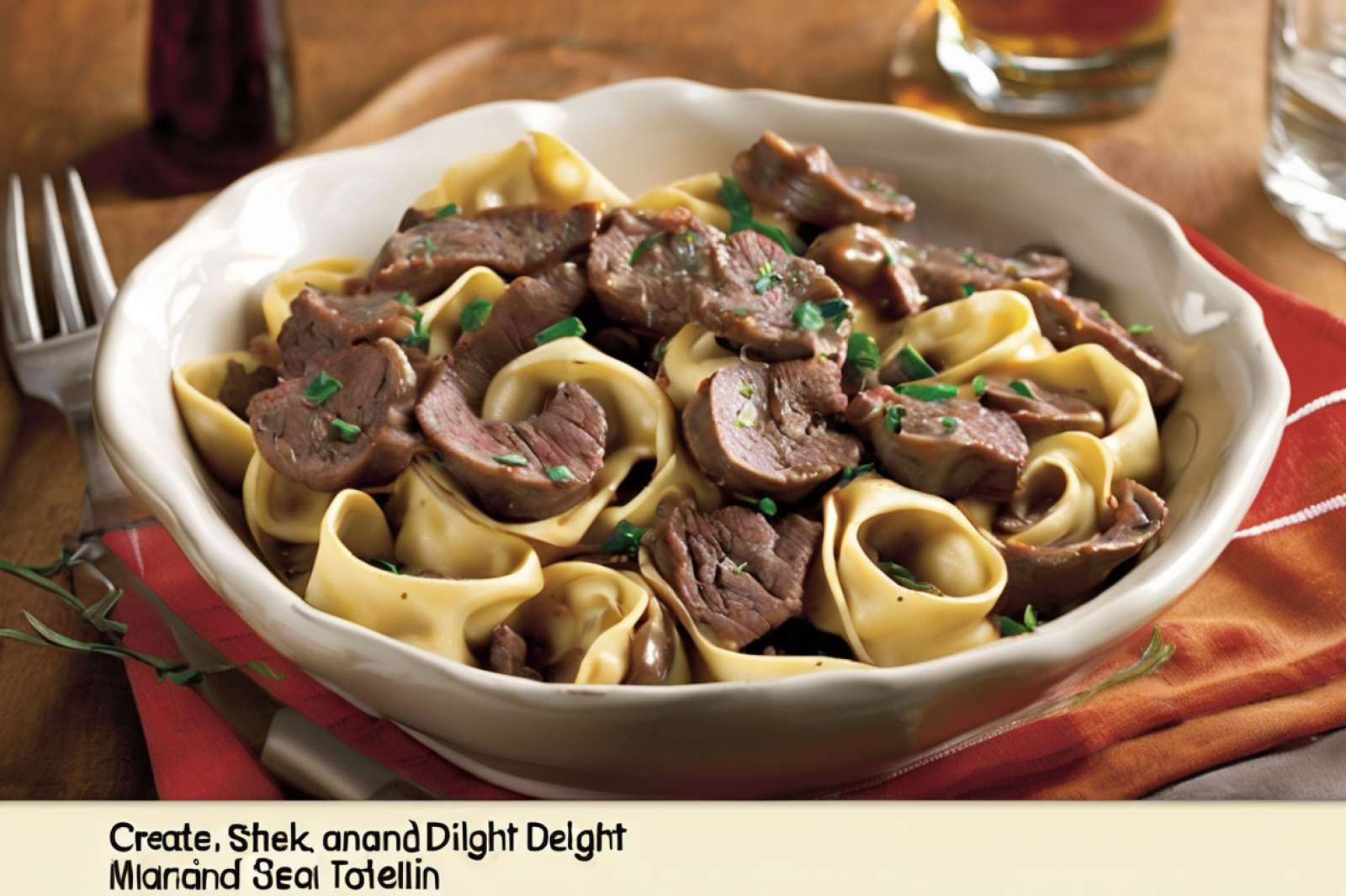 Savory Steak and Mushroom Tortellini Delight