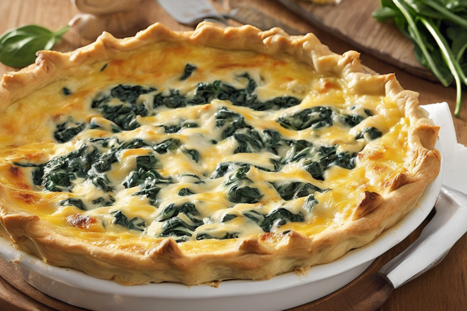 Savory Chicken and Spinach Quiche