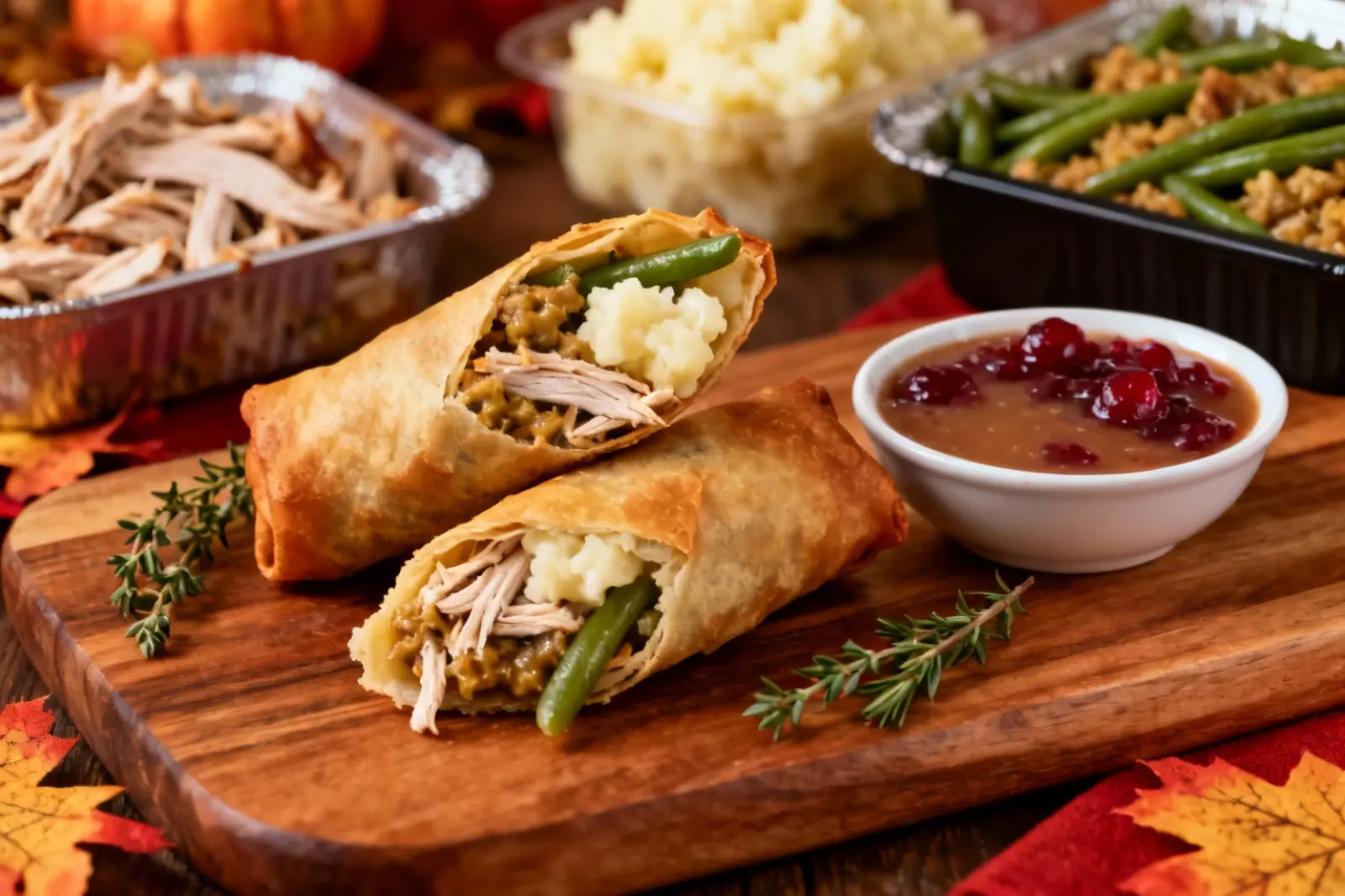 Thanksgiving Feast Egg Rolls