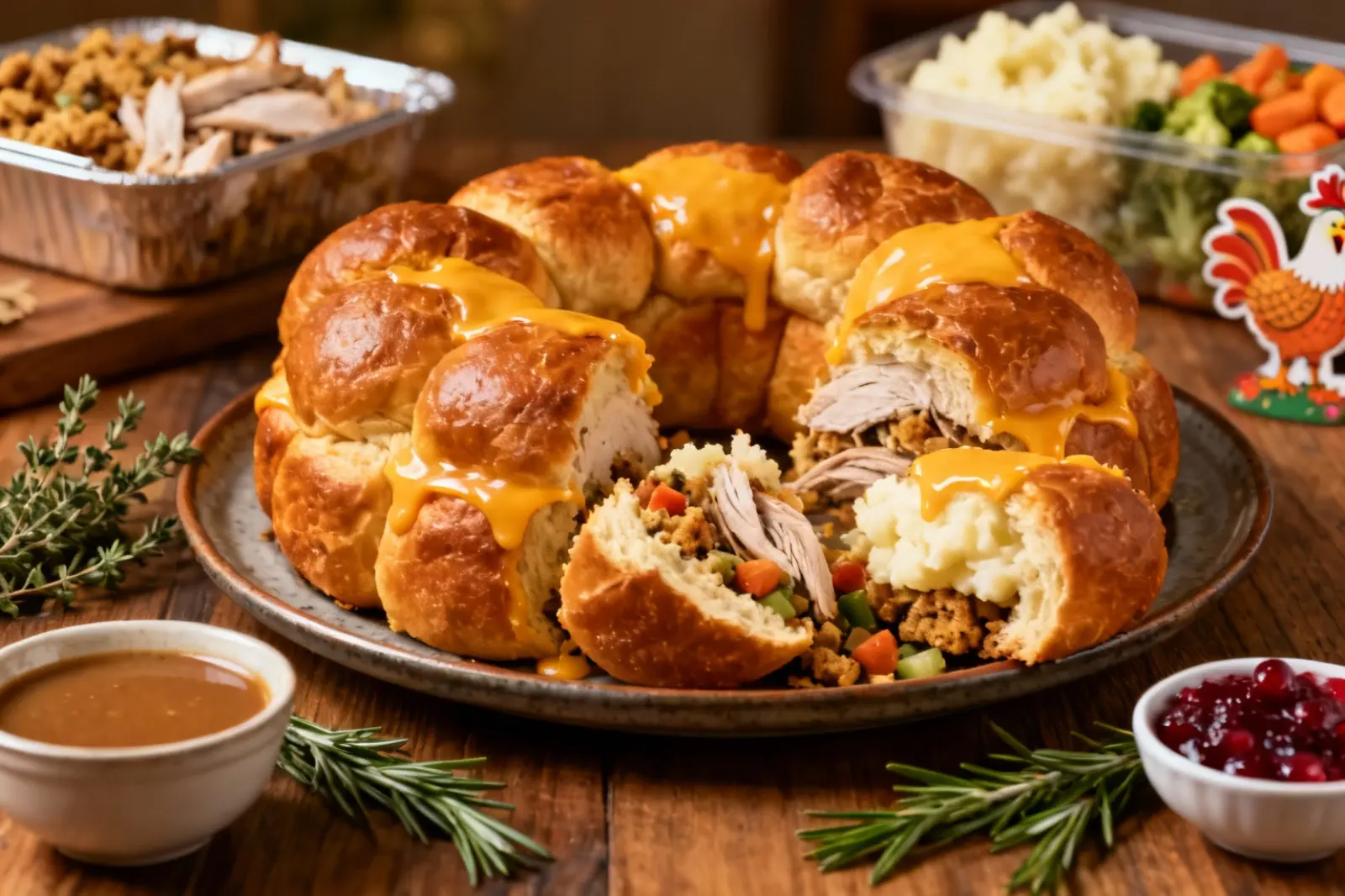 Leftover Feast Monkey Bread