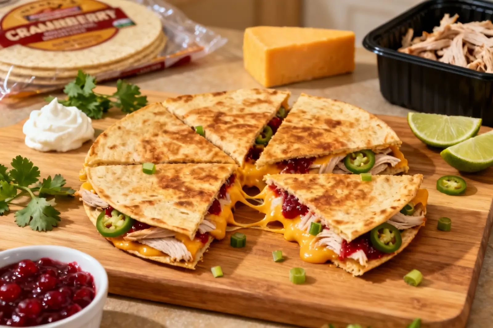 Festive Turkey Quesadilla