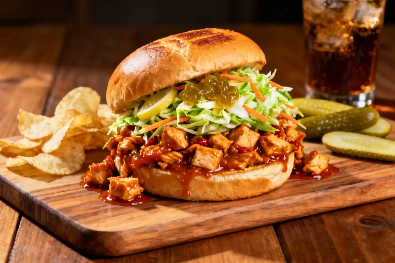 Thai-Inspired Chicken Slaw Sandwiches