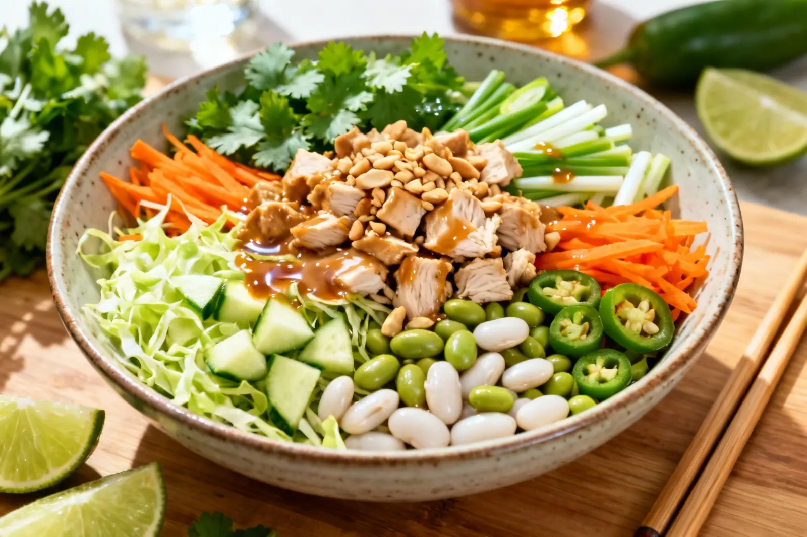 Zesty Thai Chicken Bean Medley
