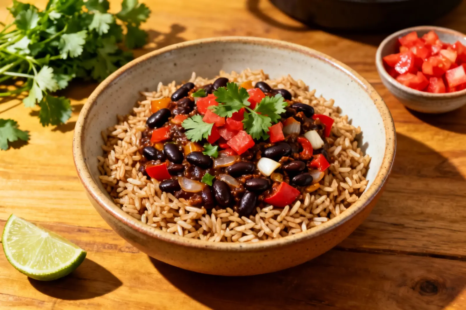 Southwestern Black Bean and Rice Delight