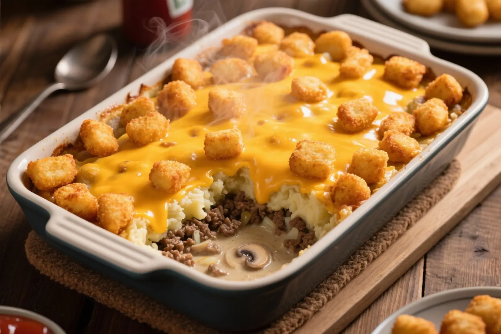 Cheesy Beef and Potato Casserole