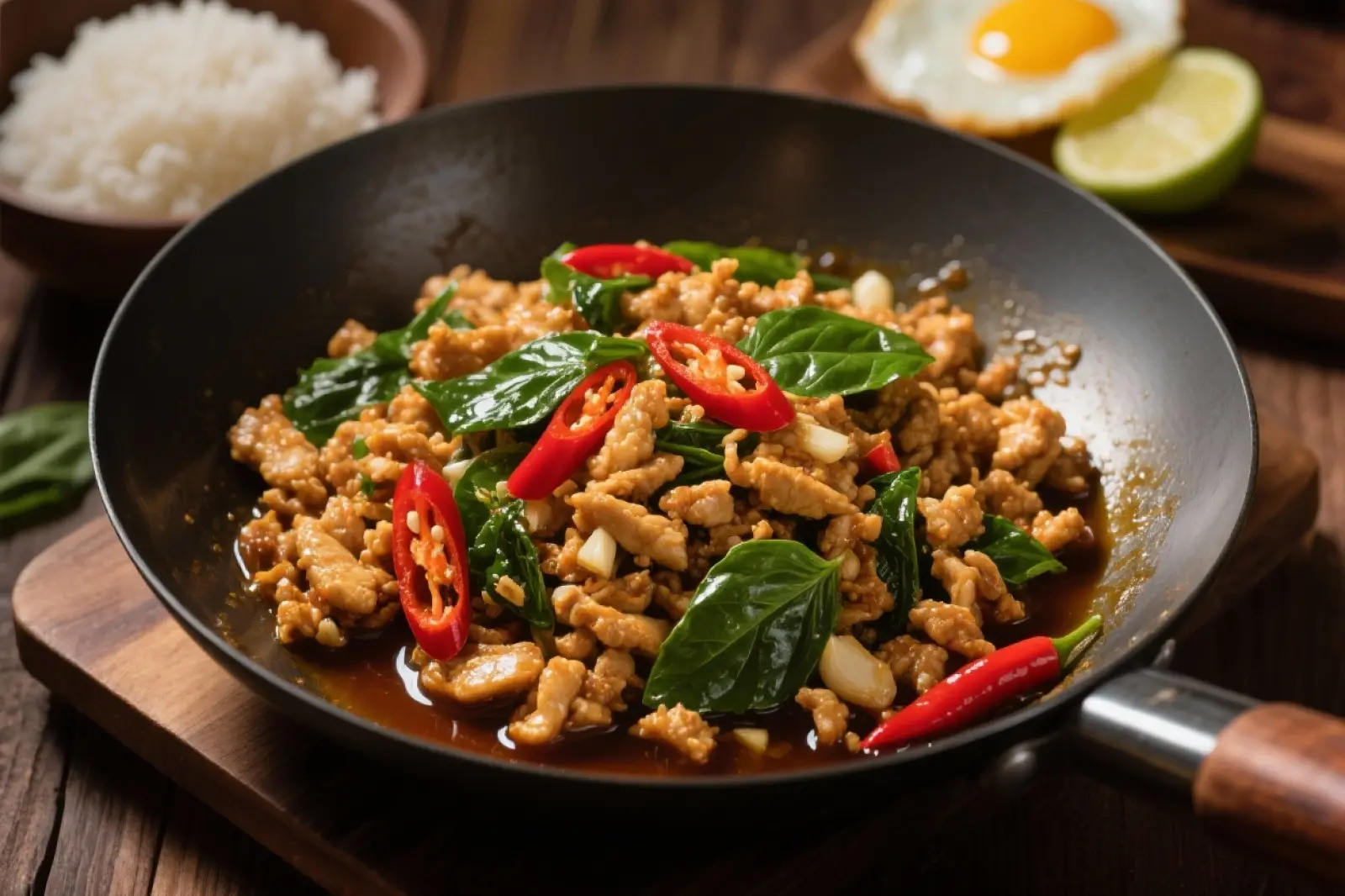Spicy Basil Chicken Sauté
