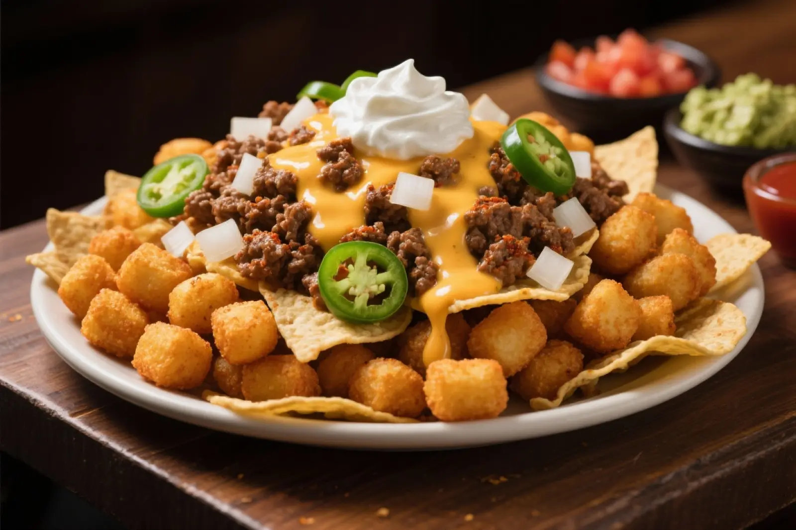 Cheesy Beef Nacho Tater Tots