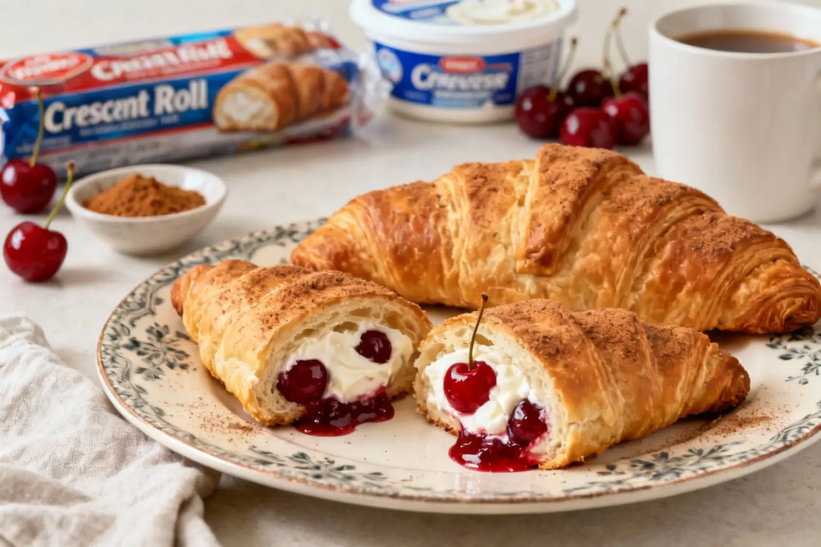 Air-Fried Cherry Cream Cheese Crescents