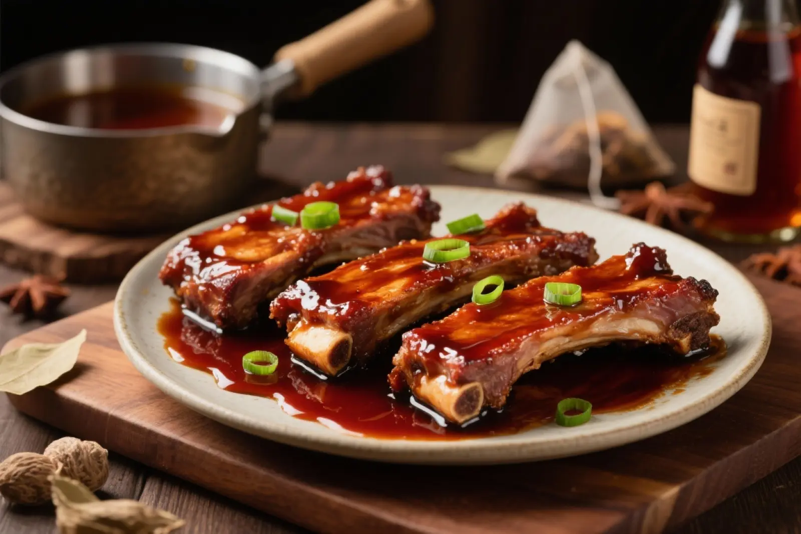 Tea-Infused Honey Ribs