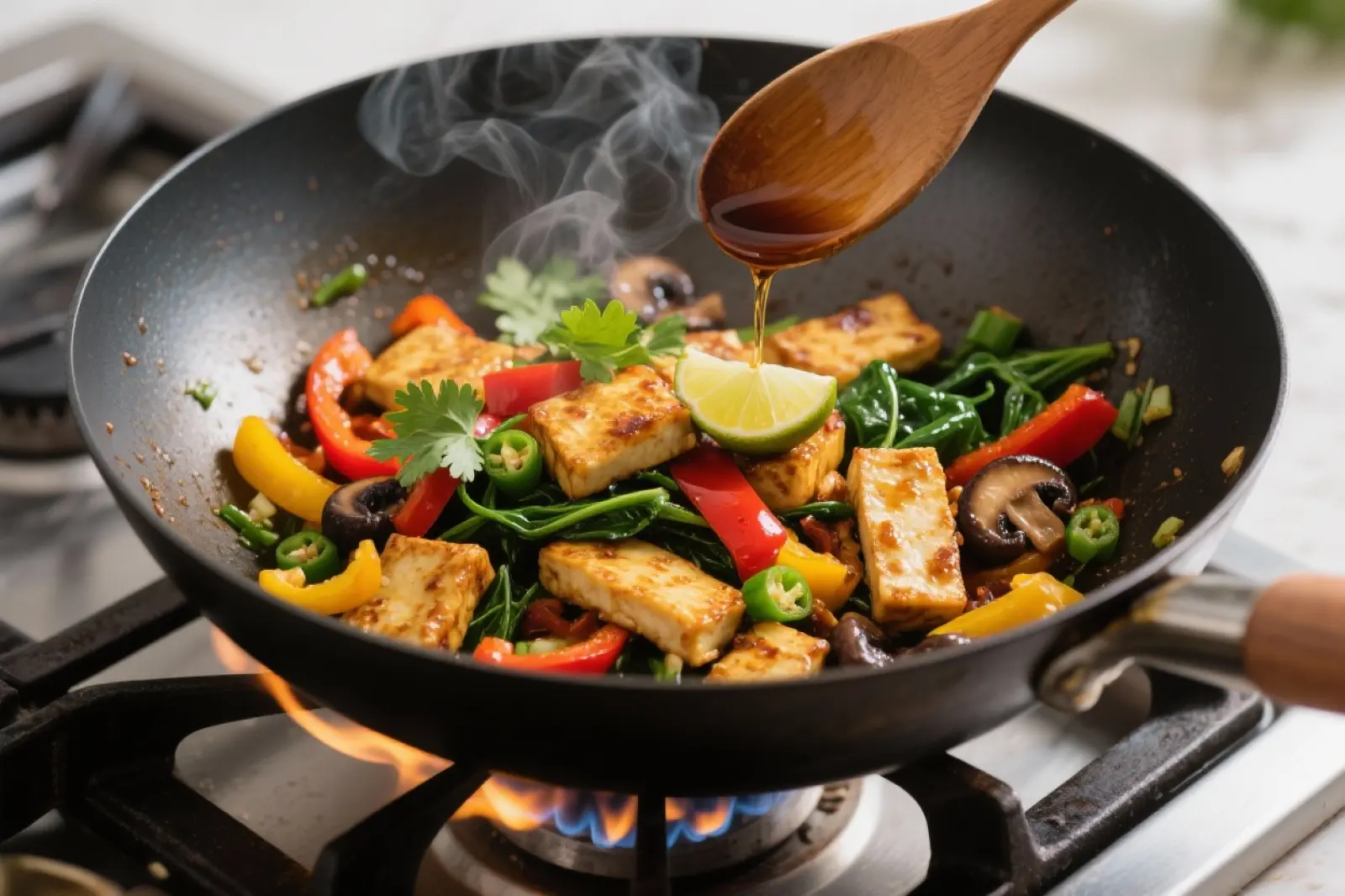 Spicy Tempeh Fajitas
