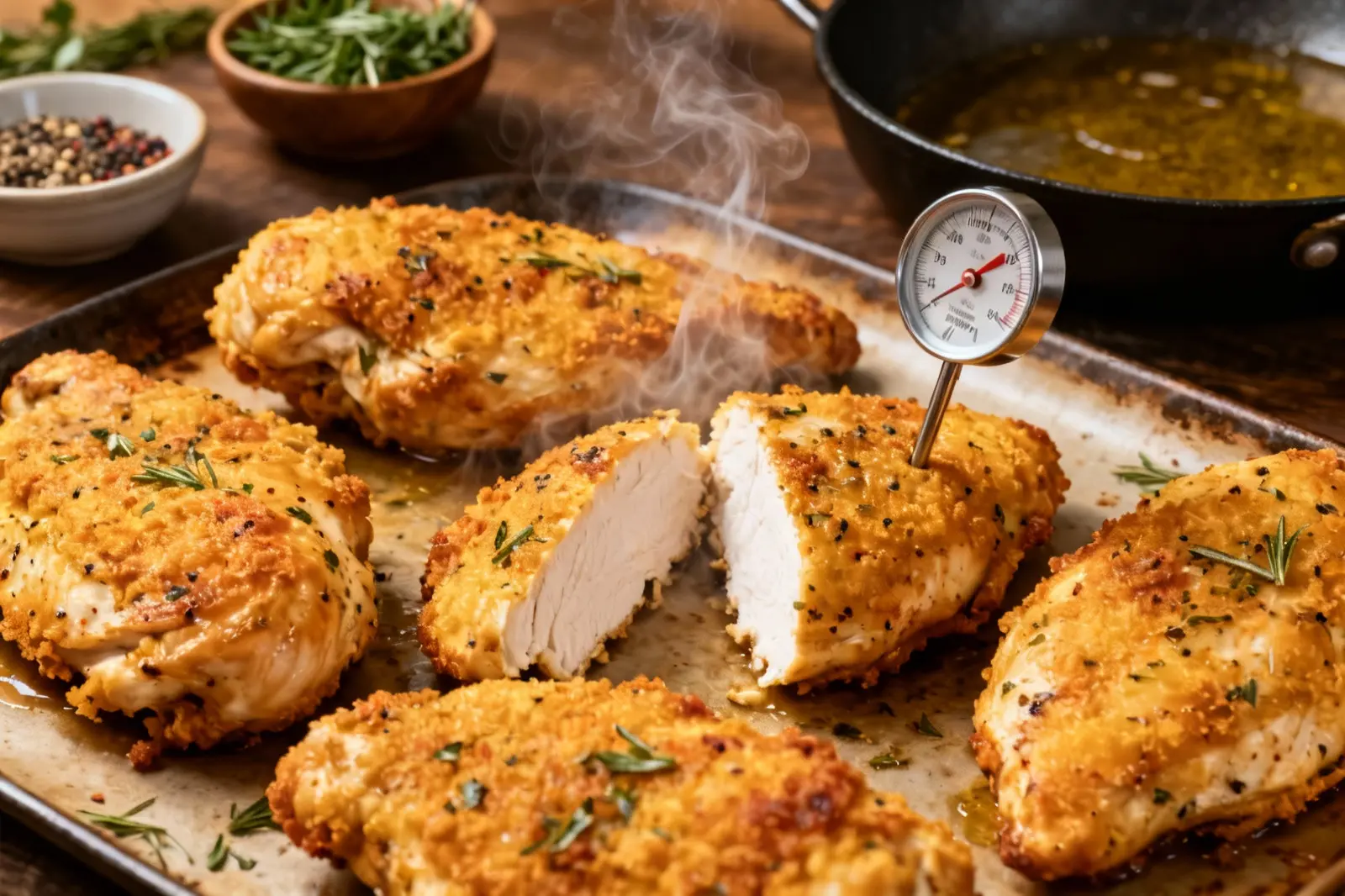 Crispy Herb-Infused Chicken Breasts