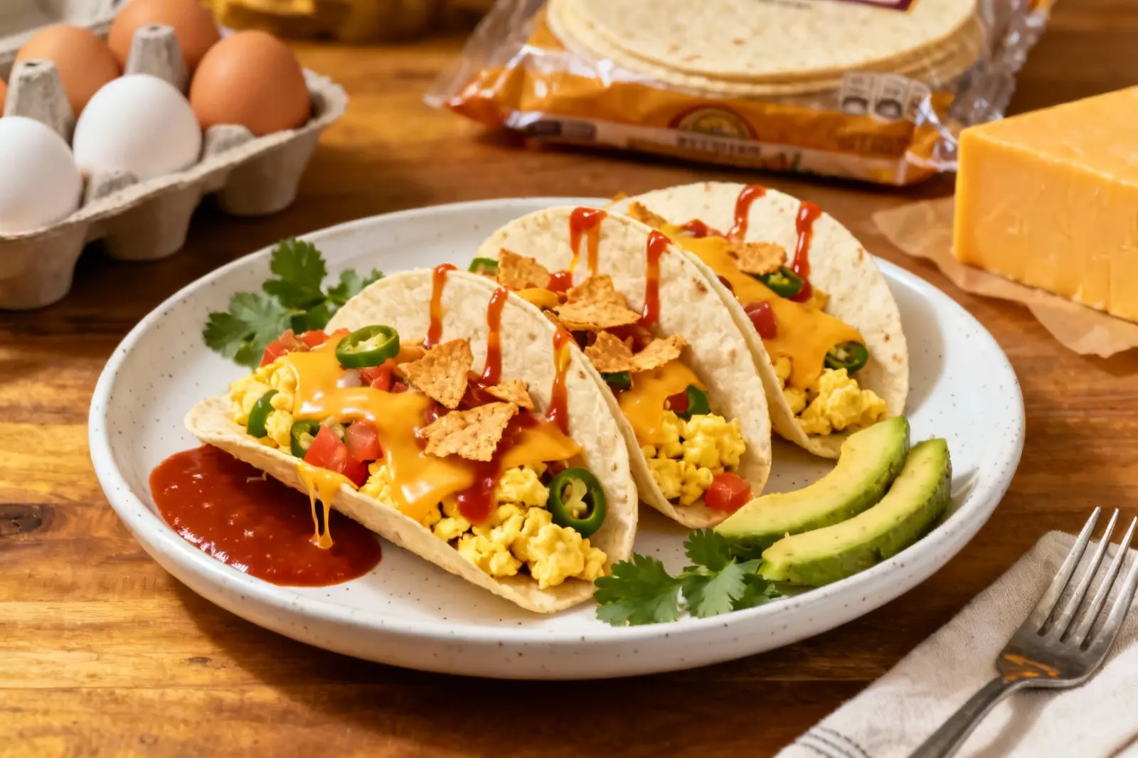 Spicy Southwestern Egg Tacos