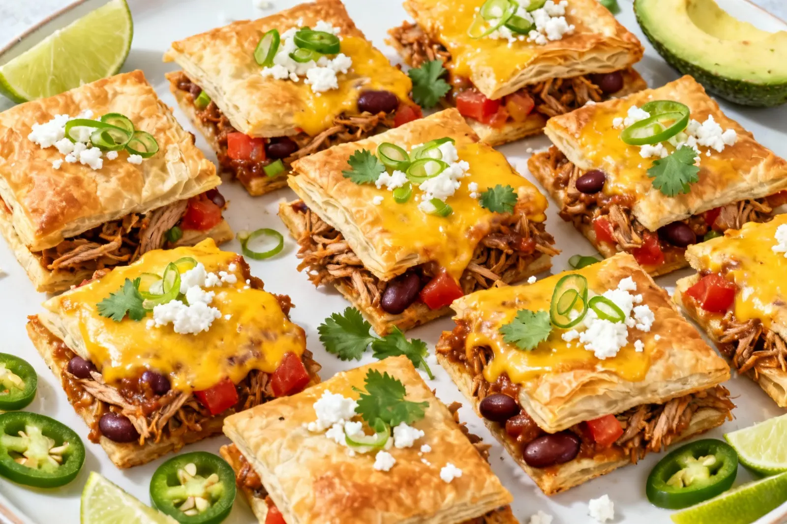 Tex-Mex Pulled Pork Pastry Bites