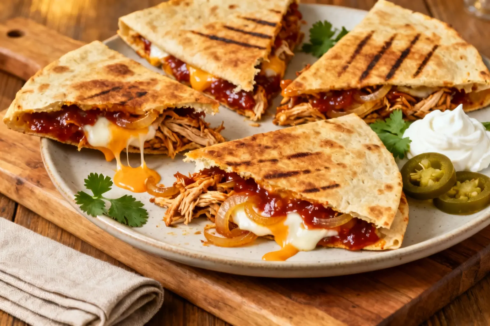 Barbecue Chicken Quesadillas