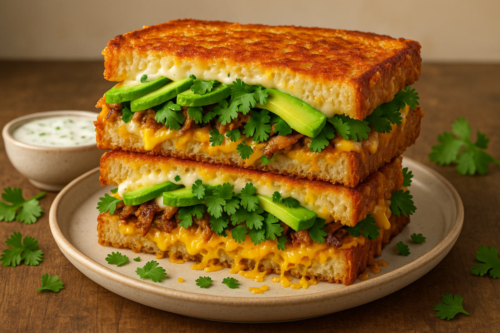 Ultimate Tex-Mex Carnitas Grilled Cheese