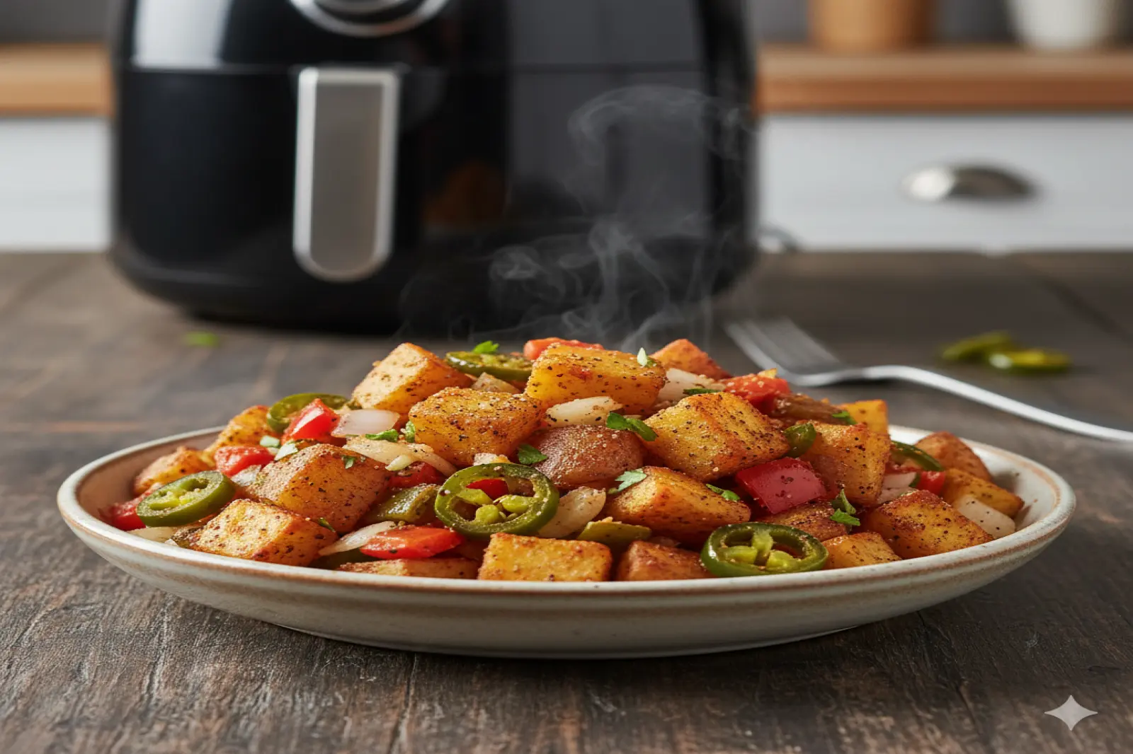 Zesty Tex-Mex Air-Fried Potato Medley