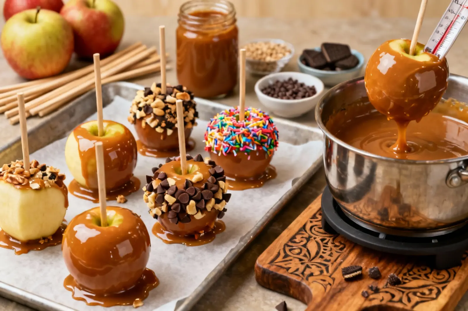 Deliciously Dipped Caramel Apples