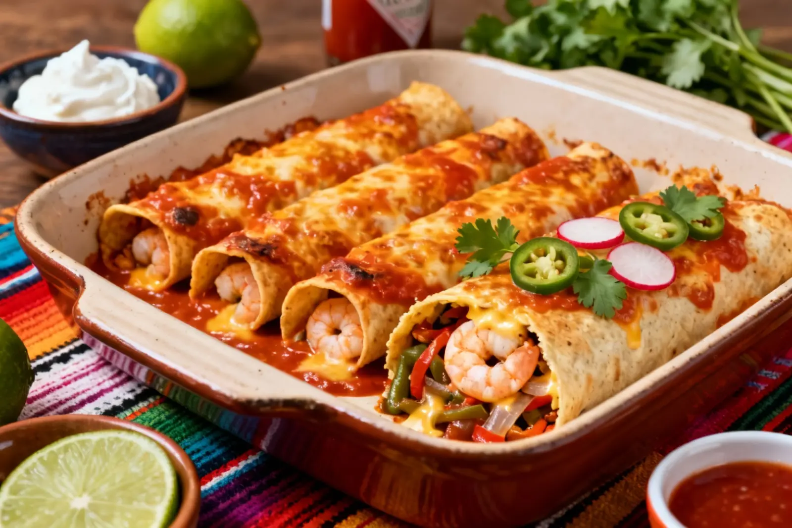 Delicious Shrimp Enchiladas