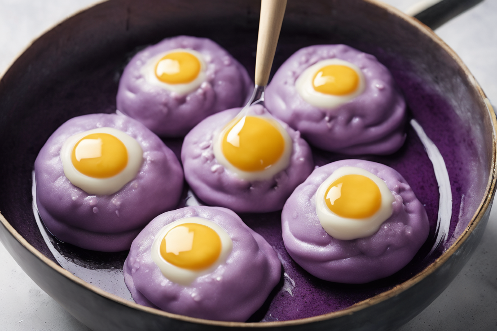 Vibrant Taro Buns