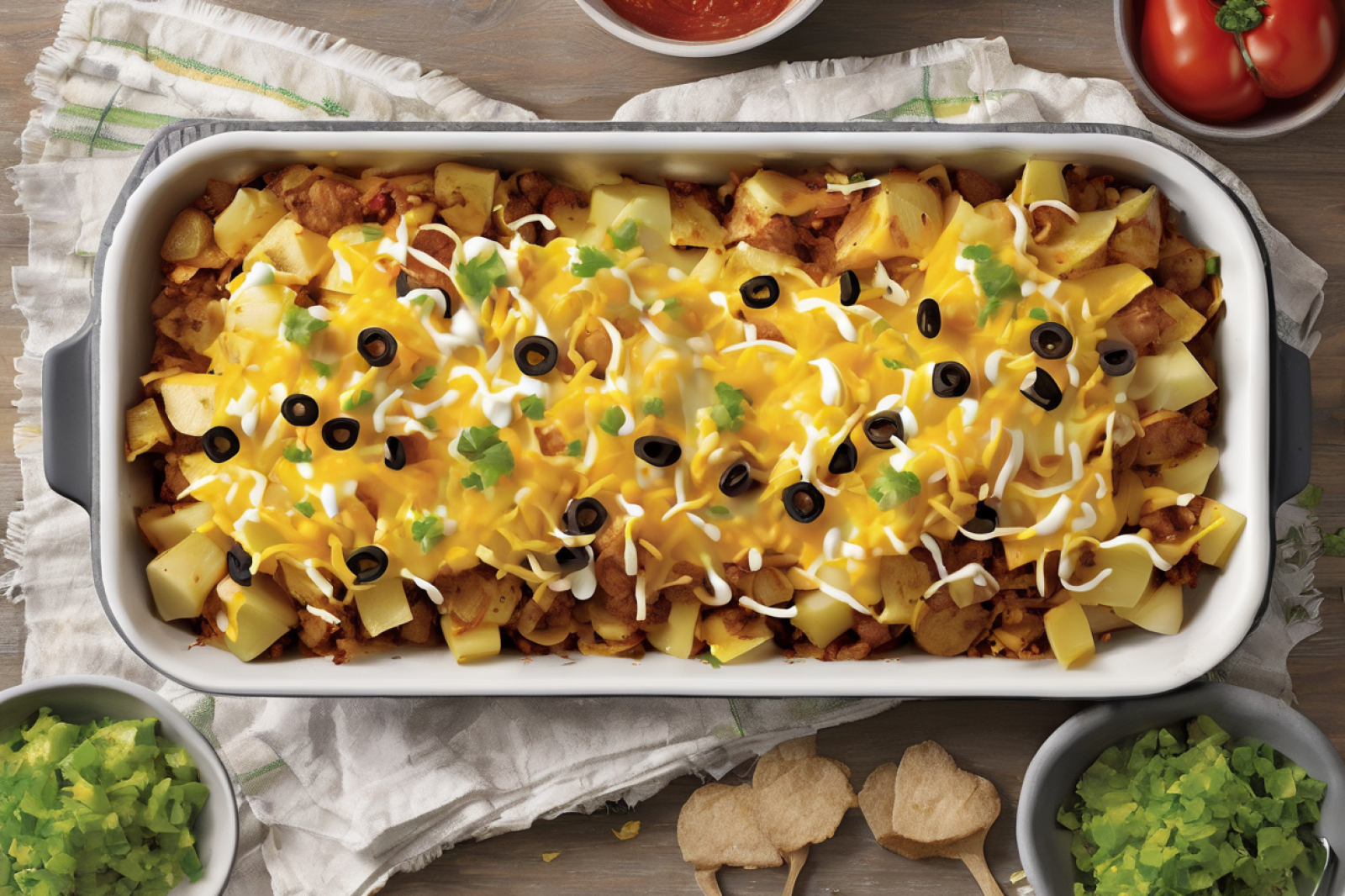 Loaded Taco Potato Casserole