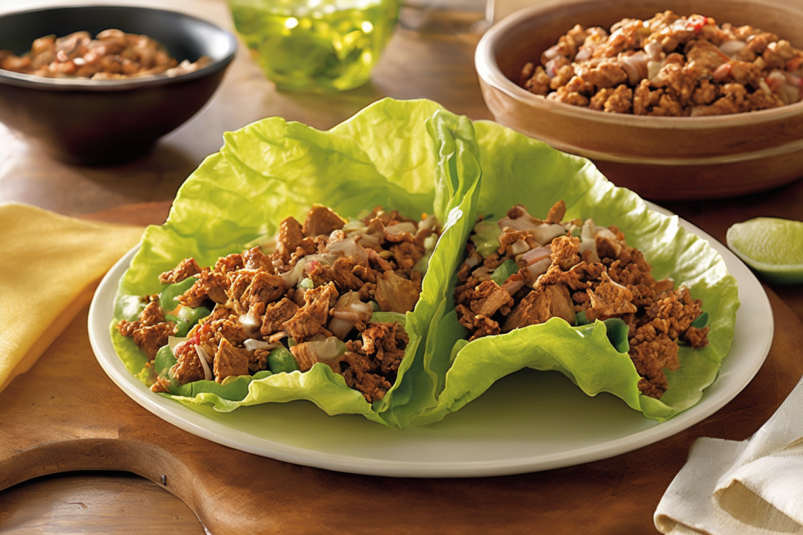 Savory Turkey Taco Lettuce Wraps