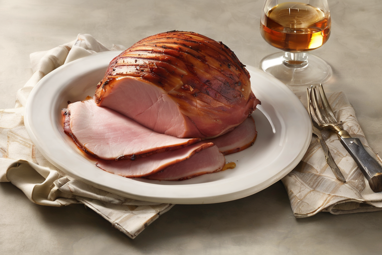 Bourbon-Glazed Ham Delight
