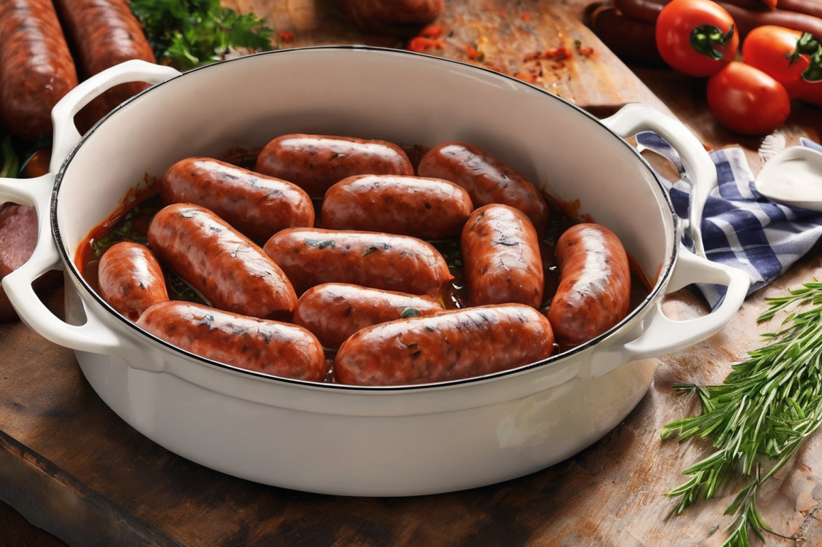 Zesty Baked Polish Sausage